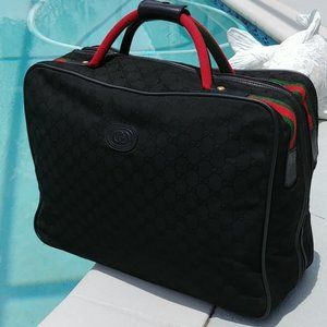 Gucci monogram Black Web Carry On duffle bag